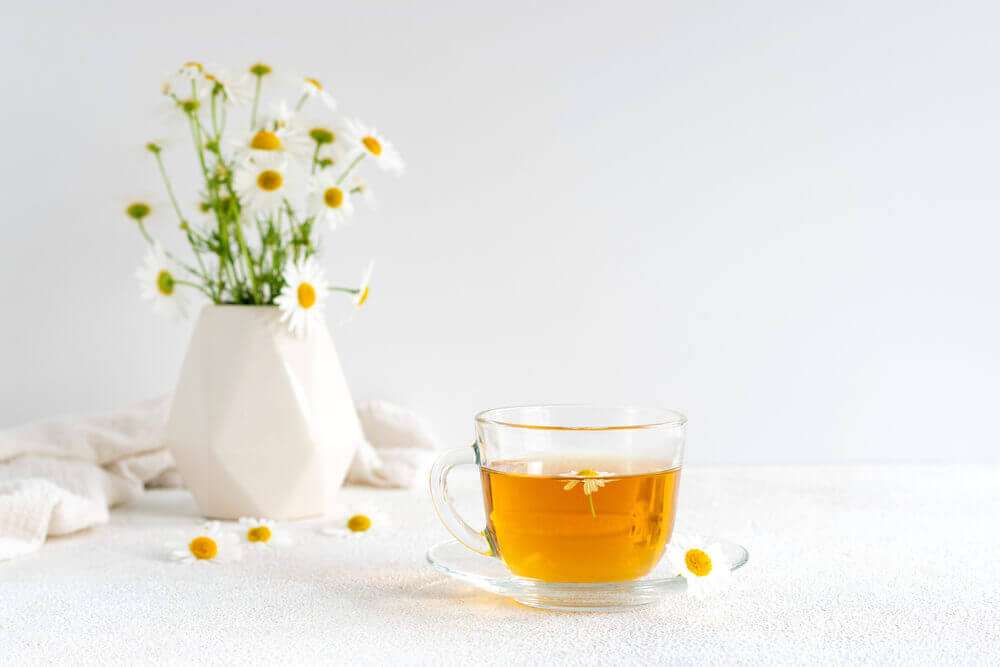 A cup of Chamomile Tea for gut health