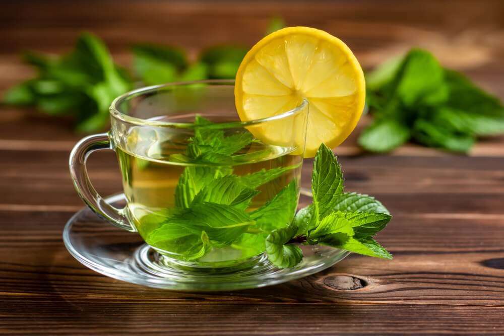 A cup of peppermint tea for gut health