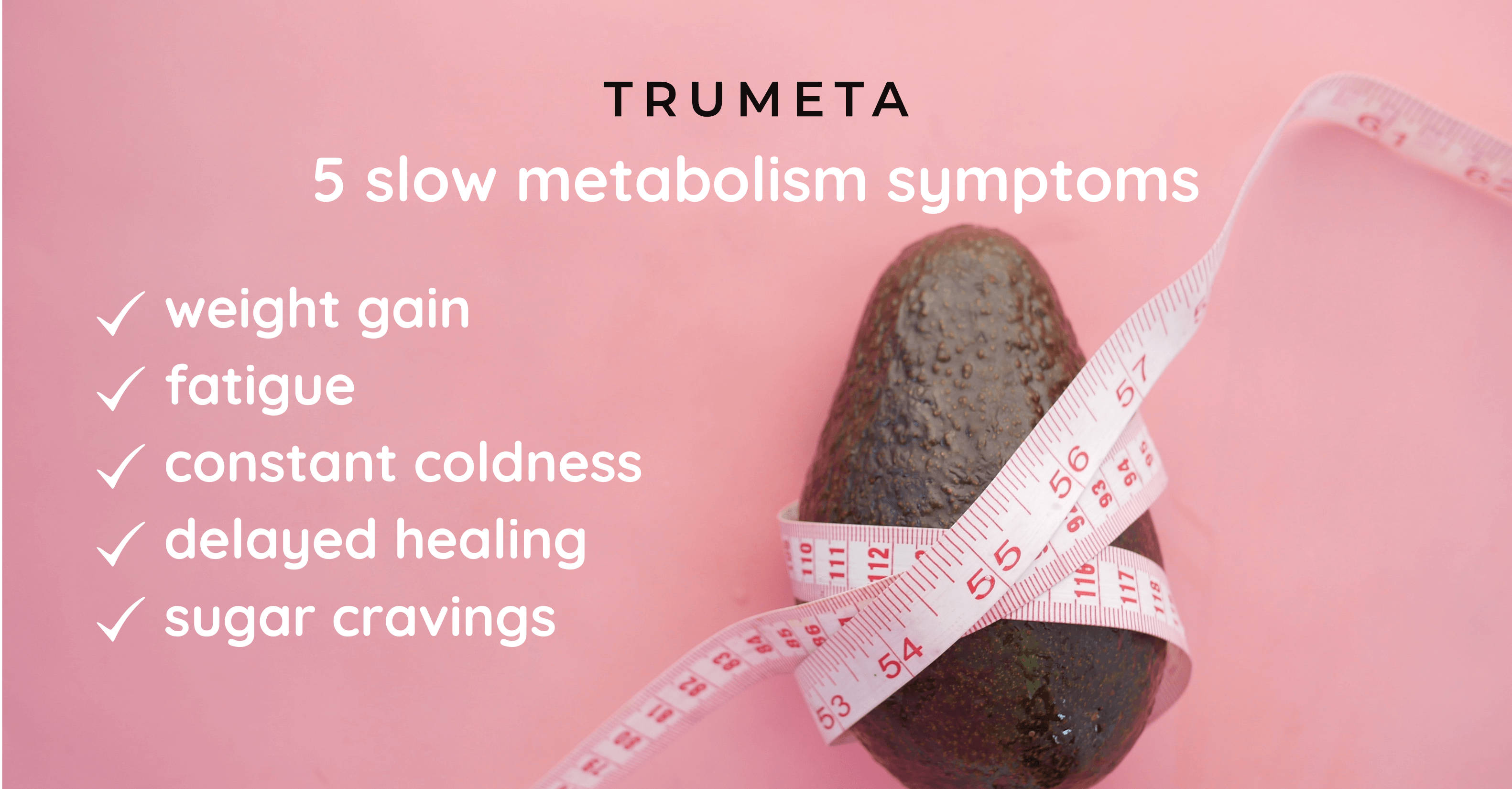 Slow metabolism symptom infographic