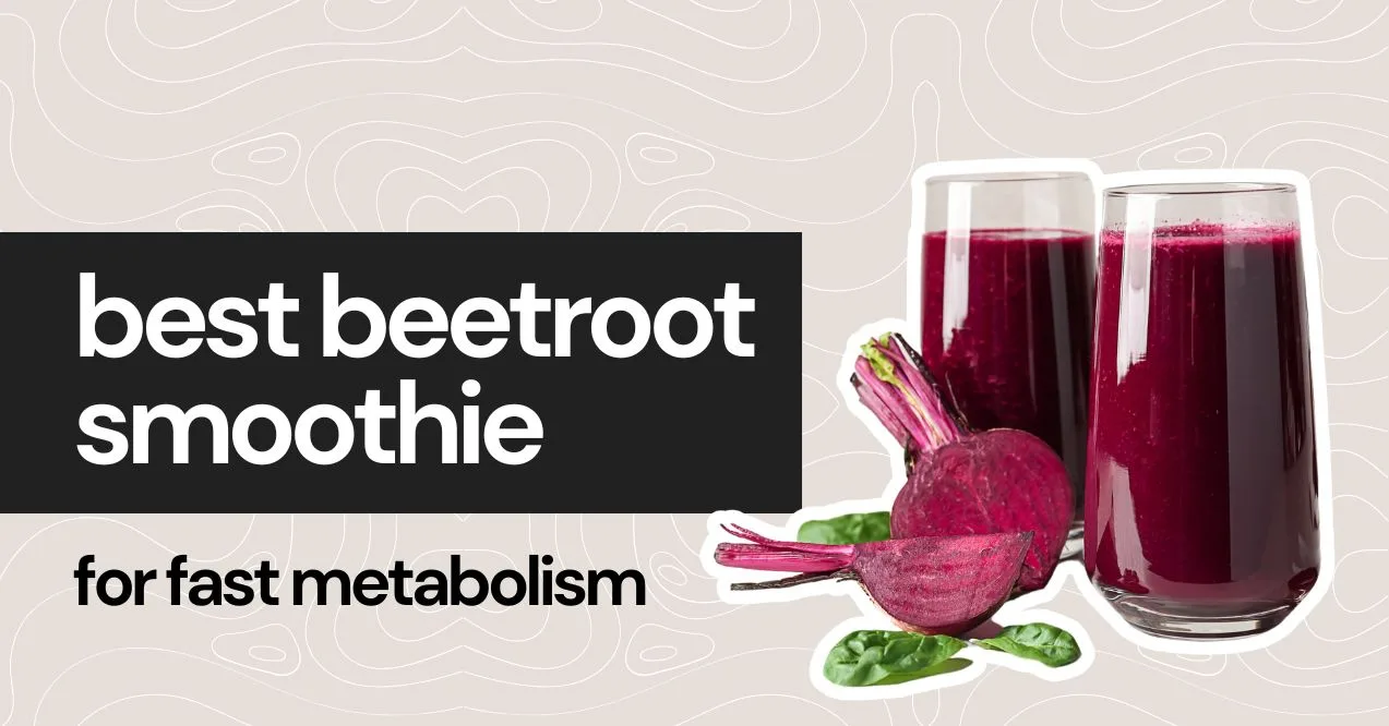 best beet smoothie recipe article featured image showing two glasses of beetroot smoothie
