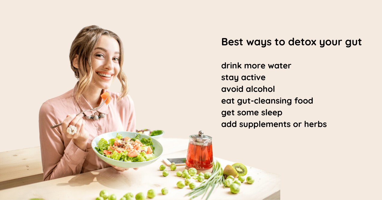 Best ways to detox your gut infographic