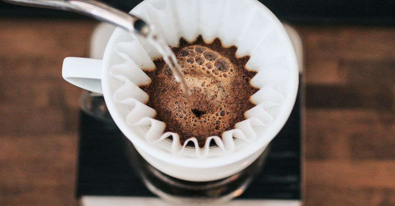 speciality coffee brewed on the wooden counter