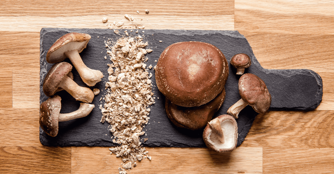Mushrooms prepared for cooking