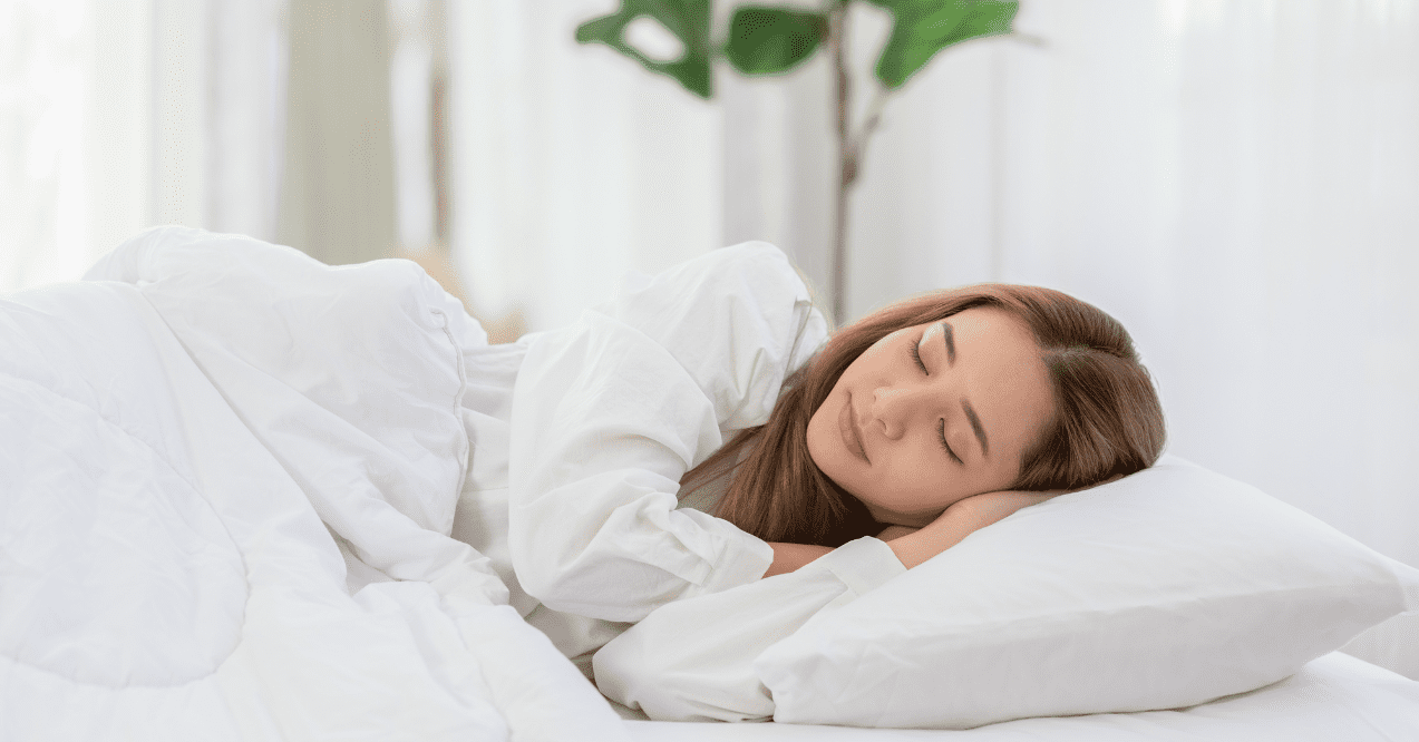 Young woman enjoying sleep 
