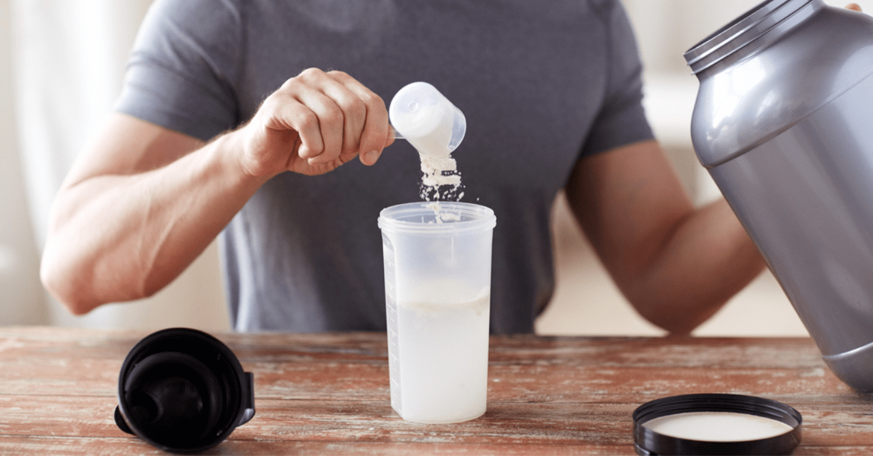 Man Preparing Himself Creatine Before Going To a Workout
