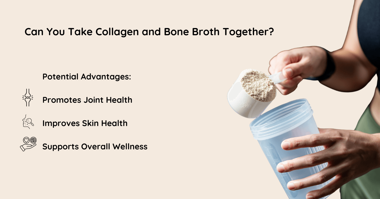 Visual Infographic of Taking Collagen and Bone Broth Together