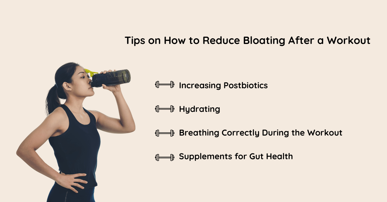 Tips on How to Reduce Bloating After a Workout Infographic