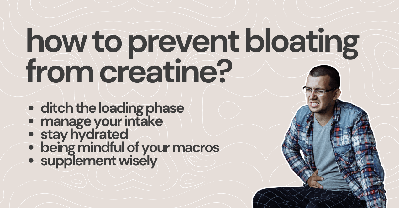 How to Prevent bloating From Creatine Infographic