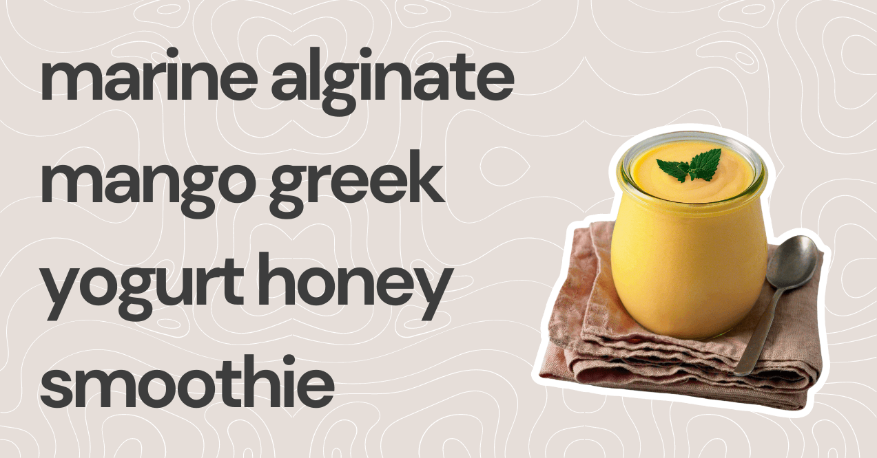 Marine Alginate Mango Greek Yogurt Honey Smoothie