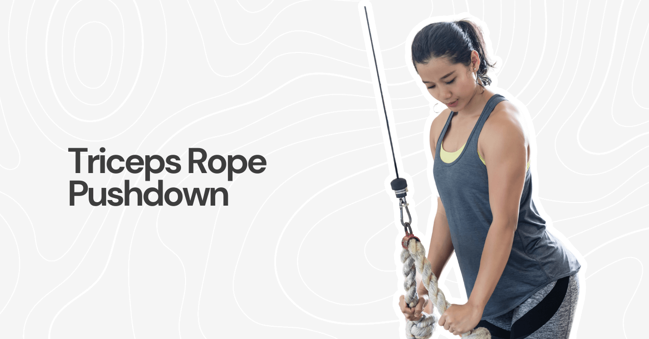 Woman doing Triceps Rope Pushdown