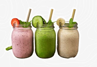 Three types of smoothies